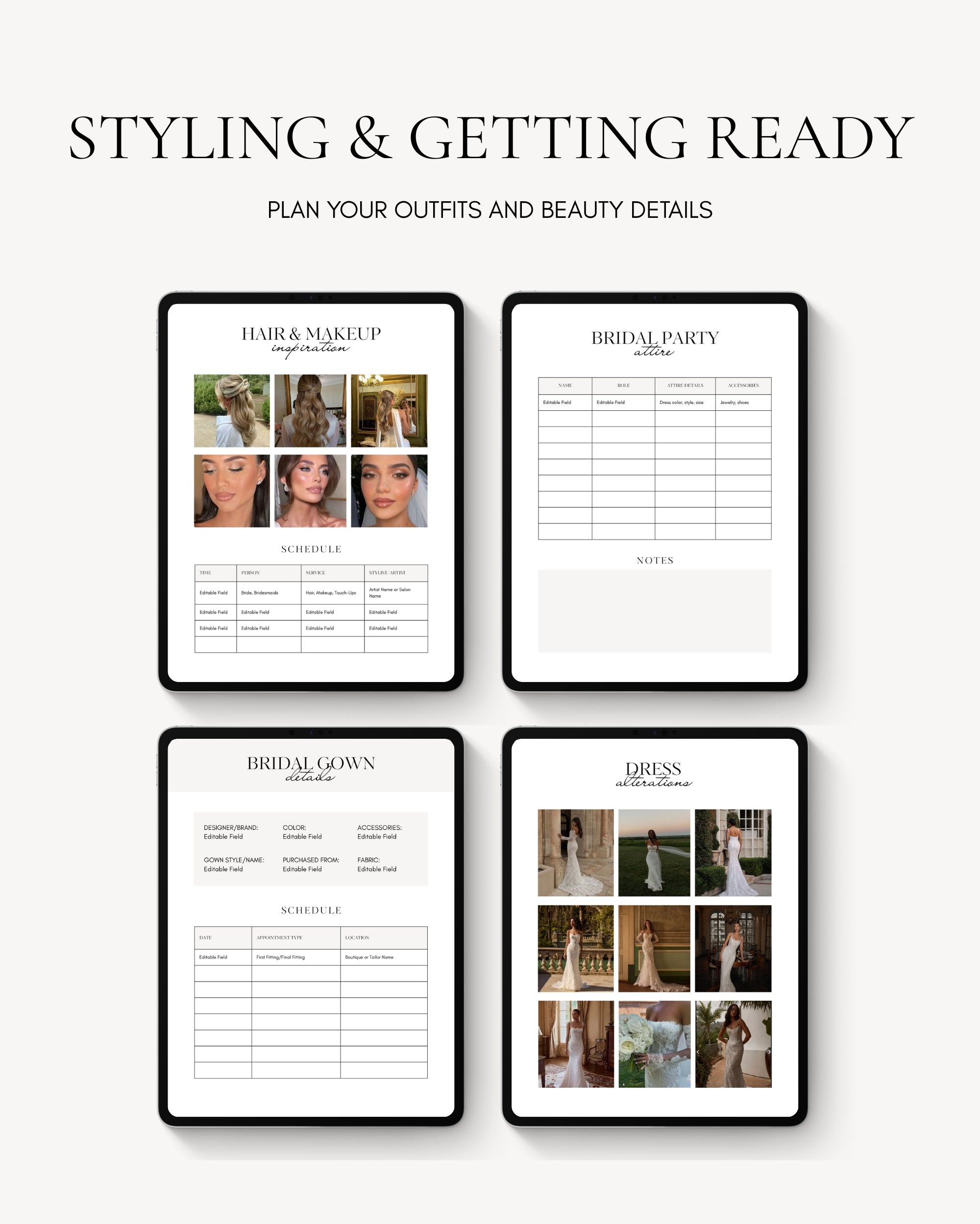 Classic Wedding Binder Template