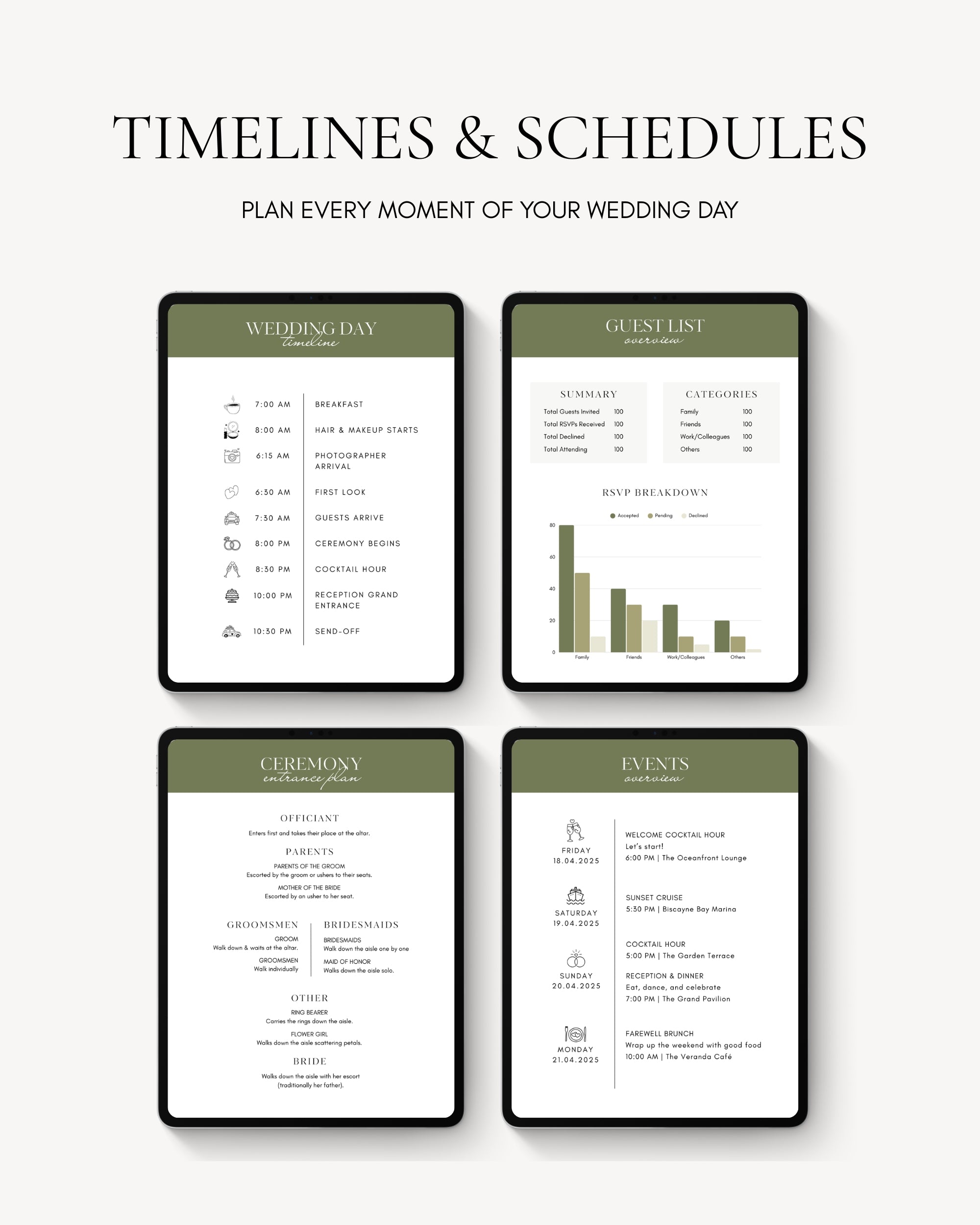 Green Wedding Binder Template
