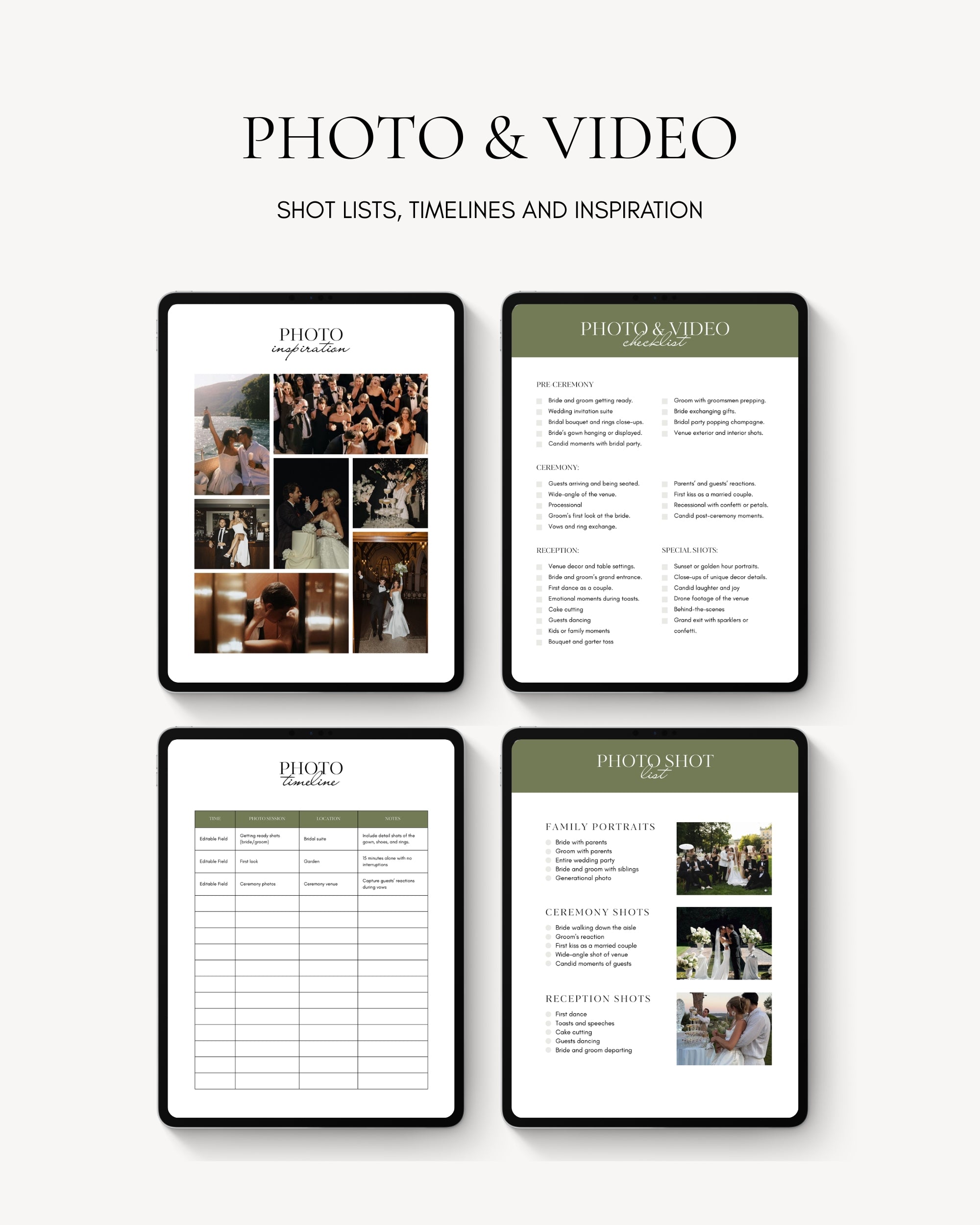 Green Wedding Binder Template