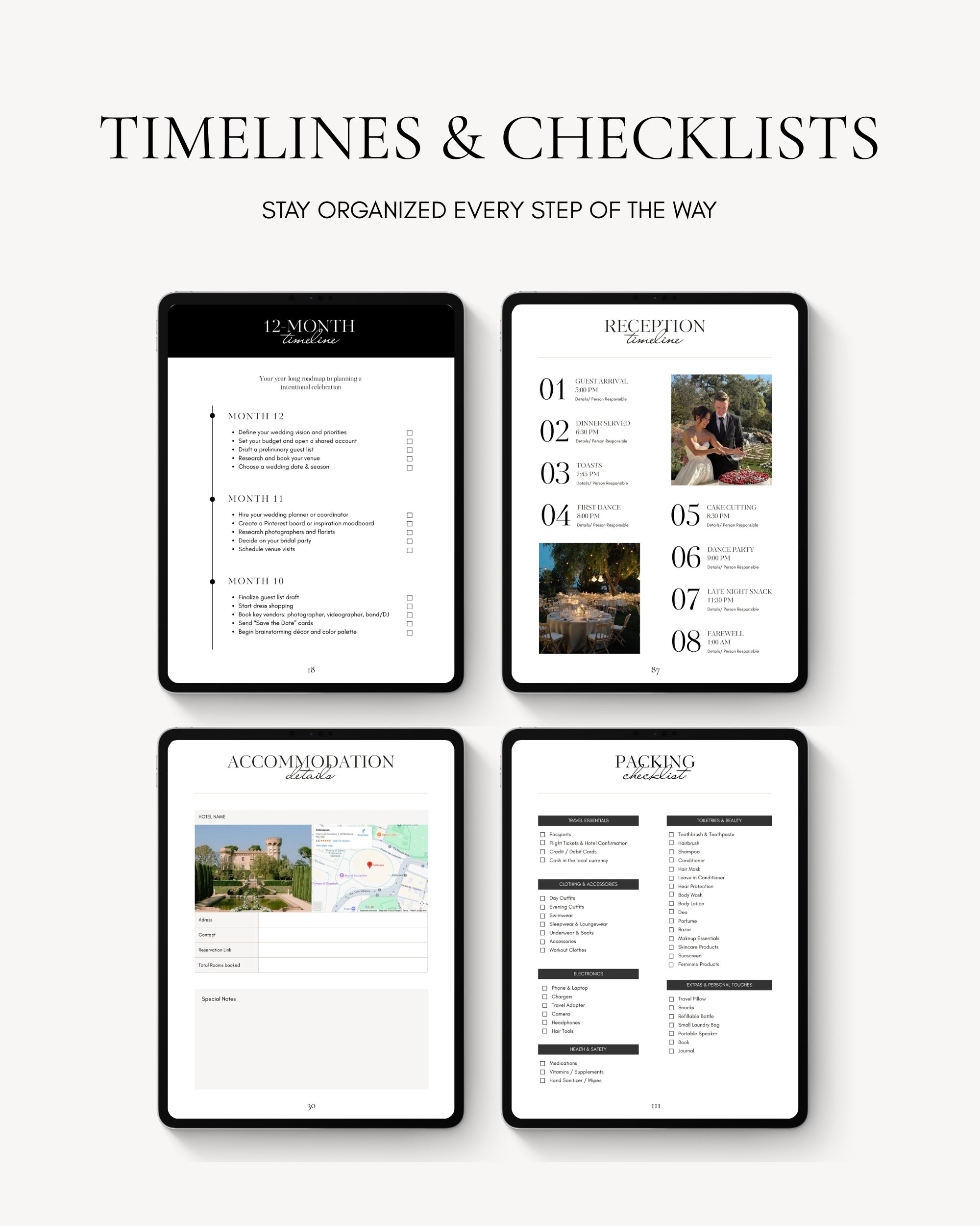Modern Wedding Binder Template