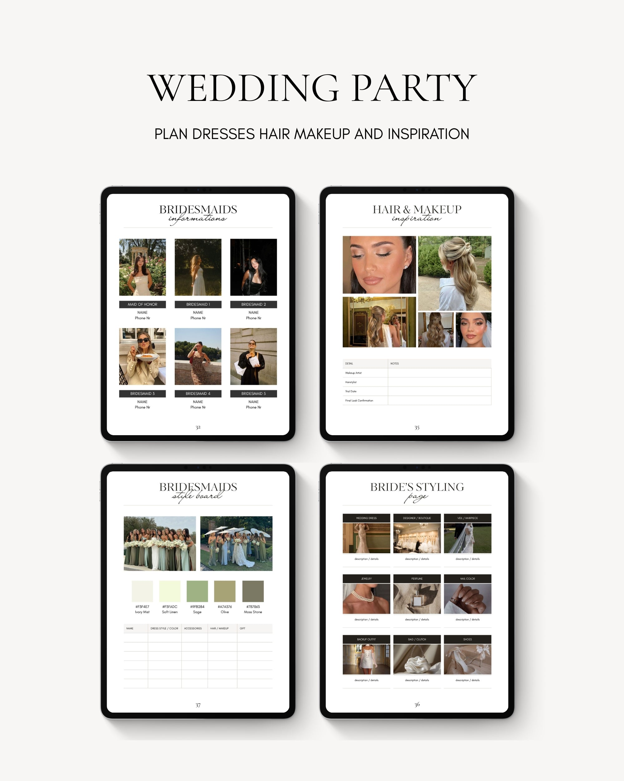 Modern Wedding Binder Template