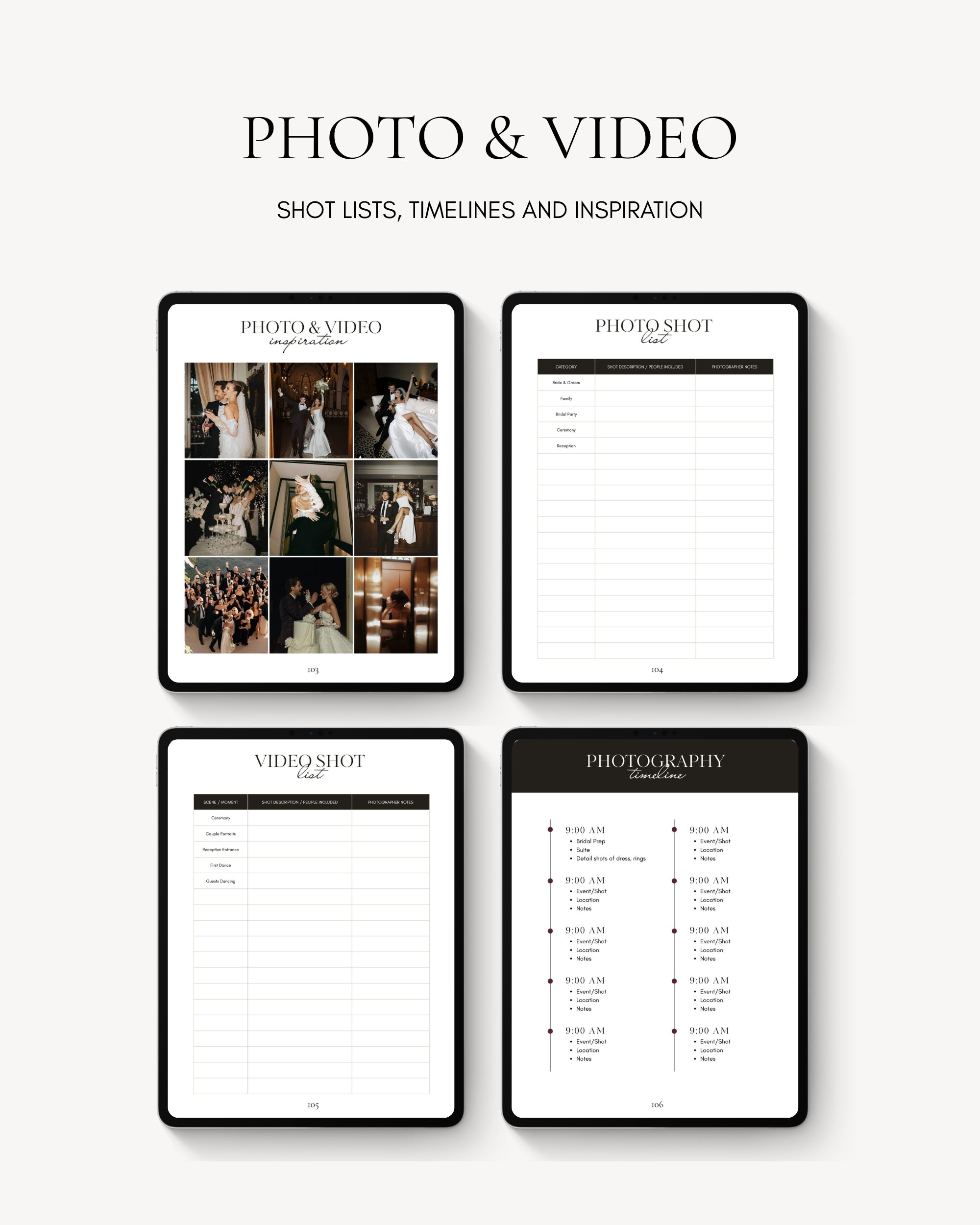 Modern Wedding Binder Template